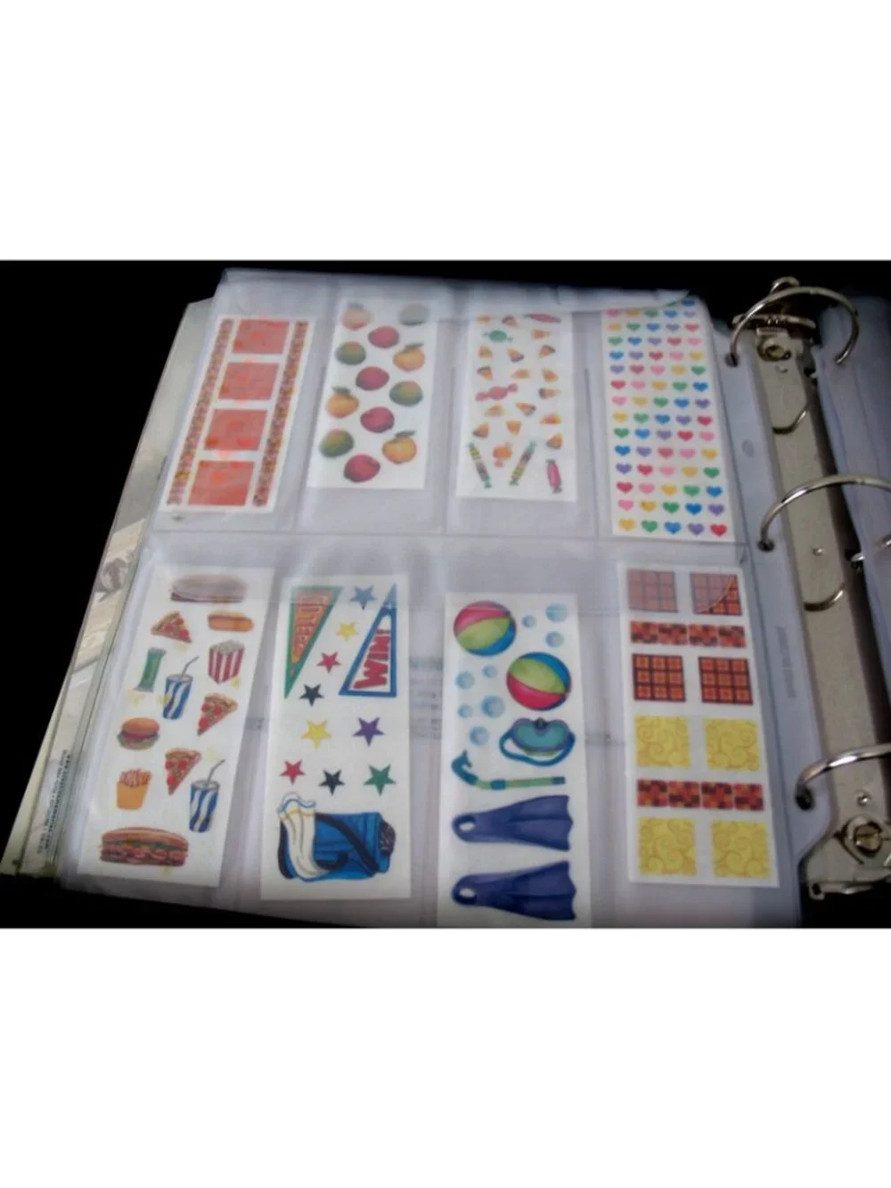 Creative Memories Accessory Binder 7 Protectors Good Zipper with borders/diecuts